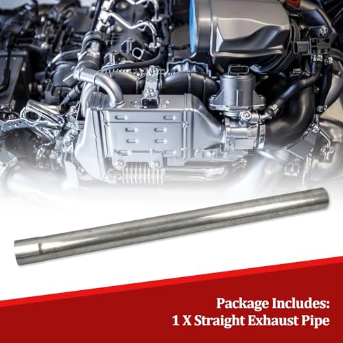 BIGREAT 409 Steel 4'' Inch OD Straight Exhaust Pipe Mandrel Tubing Pipe 48" / 4 Ft Long Custom Fitment For Exhaust System
