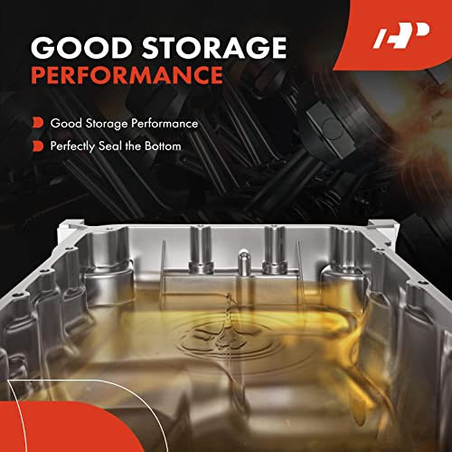A-Premium Transmission Oil Pan with Plug Compatible with Nissan Frontier 2005-2008/2010-2014/2017, Pathfinder 2005-2008 2010-2012, Titan 2004-2008 2010-2013, Armada 2005/2007/2010-2013, Xterra, 350Z