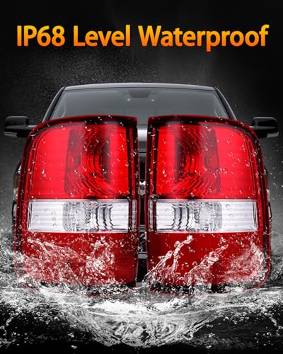 OKLPF Rear Brake Tail Light Compatible With 2004 2005 2006 2007 2008 Ford F150 F-150 Replacement Red Taillight Assembly,Includes a Luxurious Box,Driver and Passenger Side