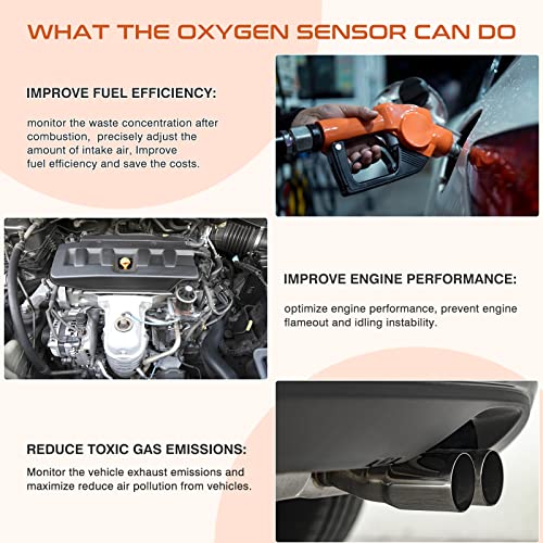 ACAUTO 4Pcs 15717 Oxygen O2 Sensor Upstream Downstream Fit for Ford F-150 F250 F350 Ranger Escape Explorer Mustang Foucs Expedition Mazda Lincoln Jaguar Mercury Aston Martin 15716 15718