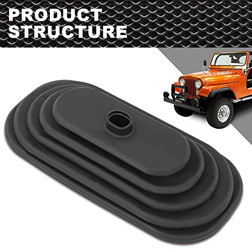 CROSSDESIGN Transfer Case Shift Boot Black Rubber