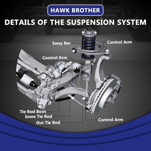 HAWK BROTHER Front Control Arm Lower Ball Joint Sway Bar Tie Rod End Assembly Compatible with 2011-2014 Chrysler 300 RWD Dodge Charger & Challenger 15-19 Charger Challenger（V8)-16pcs Suspension Kit