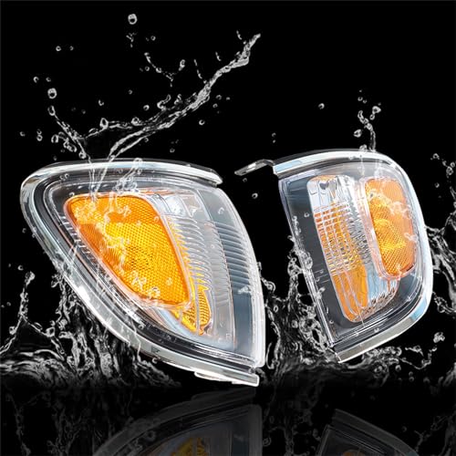 Silscvtt 1 Pair Front Turn Signal Lights Replacement for Toyota Tacoma 2001-2004 Right and Left Side Marker Lamps 8161004080 8162004080