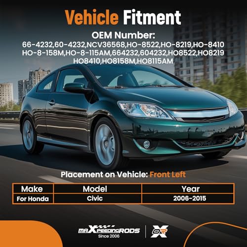 maXpeedingrods Front CV Axle Shaft Assembly for Honda Civic 2006 2007 2008 2009 2010 2011 2012 2013 2014 2015, L4 1.8L Automatic Transmission, Left Driver Side, Replace# 44306SNA000, 44306SNA900
