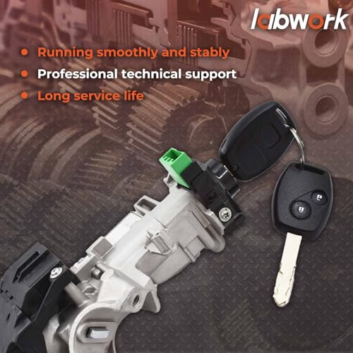 labwork Ignition Switch Lock Cylinder Steering Replacement for Honda Civic Auto Trans 2006 2007 2008 2009 2010 2011