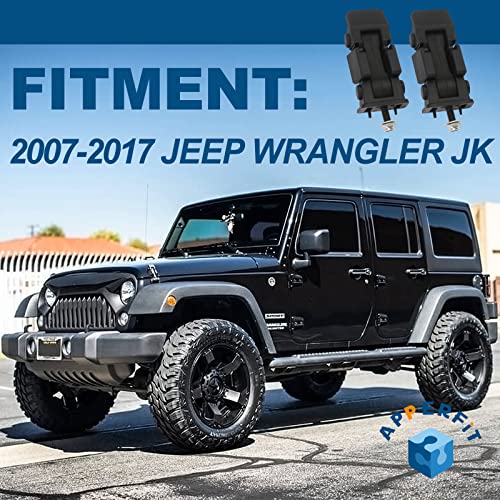 Hood Latch w/Catch Bracket & Rubber Strap 55395653AG Compatible with Jeep Wrangler JK JKU 2007 2008 2009 2010 2011 2012 2013 2014 2015 2016 2017 Hood Hold Down Clip Parts