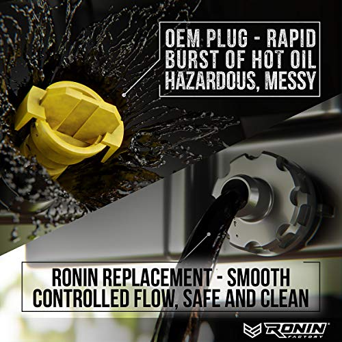 RONIN FACTORY Ford F150 Oil Drain Plug 2015+ F150 Raptor Mustang (Ford Bronco V6) (2024+ Ford Ranger/Raptor) Replacement Yellow Plastic Engine Oil Drain Plug BC3Z-6730-A / FT4Z-6730-A / KX6Z-6730-B
