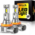 OXILAM H11 LED Light Bulb, 1100% Brighter 6500K Cool White, Anti-Flicker, 70,000Hrs Lifespan, Plug and Play, IP68, H16 LED Light Compatible with Cars Trucks SUVs, Pack of 2