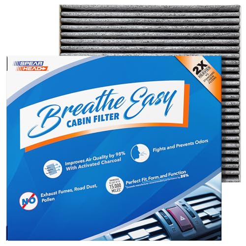 Spearhead Odor Defense Breathe Easy AC & Heater Cabin Filter | Fits Select 2009-2025 Acura/Honda Like OEM | Up to 25% Longer Lasting w/Activated Carbon (BE-182)