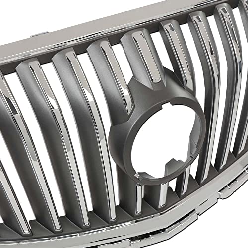 G-PLUS Front Bumper Upper Grille Assembly Chrome Compatible with 2012-2017 Buick Verano 20984572, 23172630, 23274652