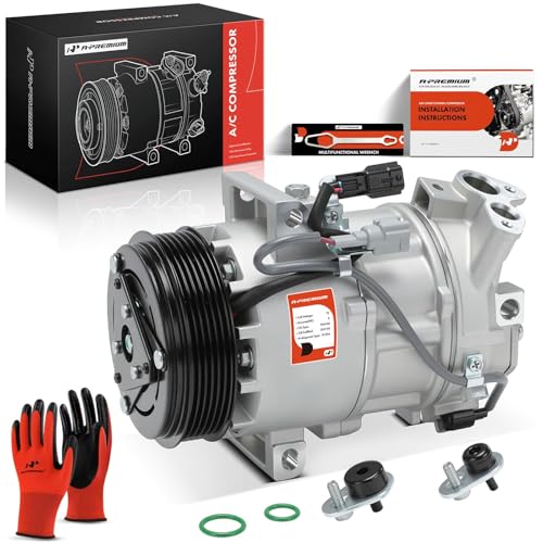 A-Premium Air Conditioner AC Compressor with Clutch Compatible with Nissan Sentra 2013-2019 1.6L 1.8L, with 6-Groove Pulley