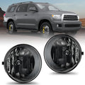 Nilight Fog Light Assembly Compatible with Toyota 2005 2006 2007 2008 2009 2010 2011 Tacoma 2007-2013 Tundra 2008-2017 Sequoia 2004-2006 Solara Smoke Lens w/H10 42W Bulbs