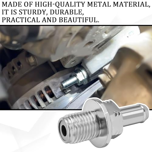 MLAHUIER PCV Valve with Gasket, PCV Valve Kit Replacement OEM#17130-PND-A01 17130-RBB-A01, Crankcase Ventilation Valve Compatible with Honda CRV Accord Element Civic Acura ILX RSX NSX(Silver)