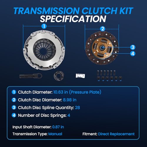 YOMALL Transmission Clutch Kit with Flywheel & Alignment Tool – Compatible with Jetta Golf Beetle 1998-2006 1.8L 1.9L & TT 2000-2006 1.8L Manual Transmission – Replace 17-050 17-072