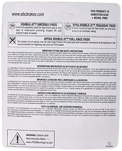 EBC Brakes FA174HH Disc Brake Pad Set, Black