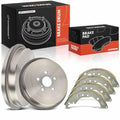 A-Premium 11.18 inch (284mm) Rear Brake Drums + Ceramic Shoes Set Compatible with Select Toyota Models - Corolla 2009-2019, 6-PC Set