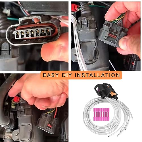 Ignition Coil Connector Wiring Harnesses Compatible with Chevy Cruze 1.4L and 1.4L Turbo 2011-2016 Replaces 13355825 19300475 19300958