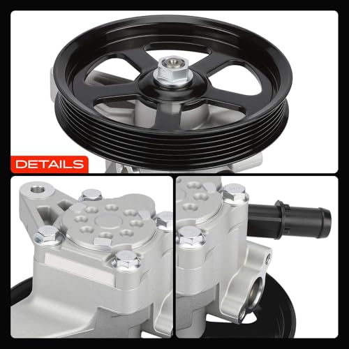 A-Premium Power Steering Pump with Pulley Compatible with Honda Odyssey 2005-2010, Pilot 2005-2008 & Acura MDX 2007-2013, V6 3.5L 3.7L, Replace # 56110RGL305, 56110RGLA01
