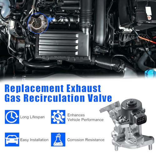 EGR Valve 25620-37120 For L-exus CT200H 2011-2017, For T-oyota Prius 2010-2015, For Prius V 2012-2018 -1.8L L4 Engine, Replace# 04004-58137 EGV1235