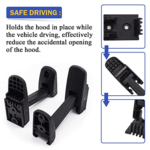 2PCS Heavy Duty Hood Latch Kit LH/RH for Kenworth T170, T270, T330, T370, T660 / Peterbilt 325, 335, 337, 340, 348, 384, 386, 567, 569, 579 / Mack CH/Blue Bird 315-5502&315-5503