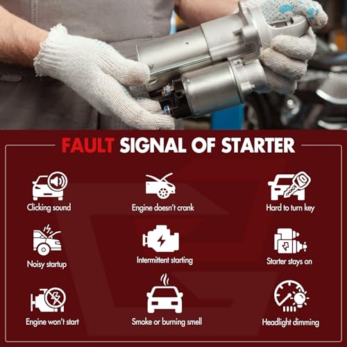 GDSMOTU New Starter Replacement for Ford for F-150 5.4L 1999-2010 for F-350 Super Duty 6.2L 2011-2013 for F-150 5.0L 2011-2013, 336-1937 6646, 1.4kW/12 Volt Starter