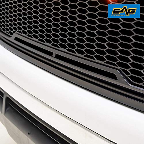 EAG Replacement Upper Grille Front Grill with Amber LED Lights Fit for 10-13 Tundra - Matte Black