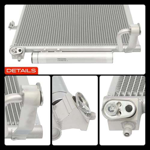 A-Premium Air Conditioning A/C Condenser Compatible with Ford Fiesta 2011 2012 2013, L4 1.6L, Replace# BE8Z19712A