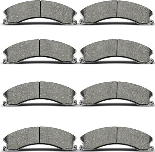 TJ Kongzhibi Front Rear Ceramic Brake Pads Set Compatible with 2011-2019 for CHEVROLET SILVERADO 2500 HD, 2011-2019 for CHEVROLET SILVERADO 3500 HD,2011-2019 for GMC SIERRA 2500 HD 3500 HD