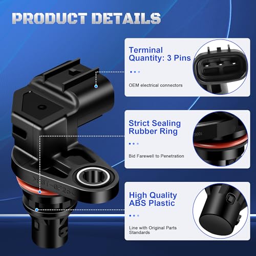 Engine Cam Camshaft Position Sensor 39350-2E200 393502E200 Compatible with 2017 2018 2019 2020 2021 Hyundai Elantra/Elantra GT/Kona & Kia Forte Soul Forte5 Seltos 2.0L, Set of 2
