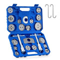 Orion Motor Tech 24pc Brake Caliper Compression Tool Set, Heavy Duty Brake Piston Compressor Tool and Wind Back Tool Kit for Brake Pad Replacement, Universal Disc Brake Caliper Tool Set with Blue Case