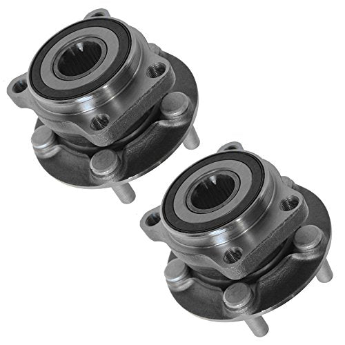 TRQ Front Left and Right Wheel Bearing and Hub Assembly 2 Piece Set Compatible with 2005-2014 Subaru Outback 2009-2014 Forester 2005-2014 Legacy 2013-2014 XV Crosstrek