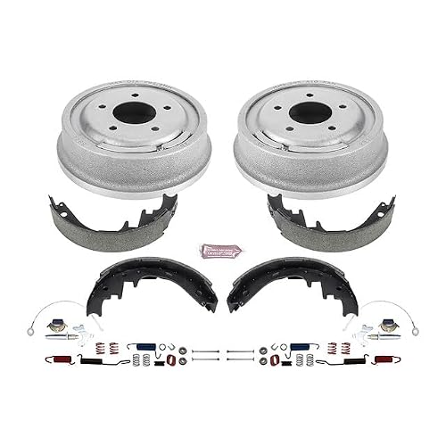 Power Stop KOE15312DK Autospecialty Rear Replacement Brake Kit-OE Brake Drums & Ceramic Brake Pads For Ford E-150 Econoline, Ford E-150 Econoline Club Wagon, Ford F-150 [Model Specific]