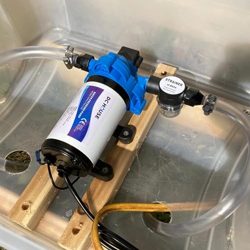 DC HOUSE 110V RV Camper Water Pressure Diaphragm Pump, 4GPM 50PSI 33-Series, On Demand Fresh Water Pump with Pressure Switch for Bathroom Shower Kitchen Sink, Food Truck & Marine Use