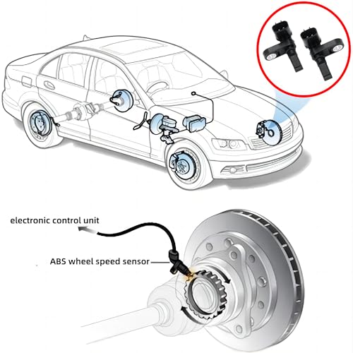 ABS Wheel Speed Sensor - Front Rear Right Left Compatible for Toyota Tacoma 2005-2018 4Runner 2003-2019 FJ Cruiser 2007-2014 Land Cruiser 2008-2018 OE#89542-04020, 8954204020, 89542-60050