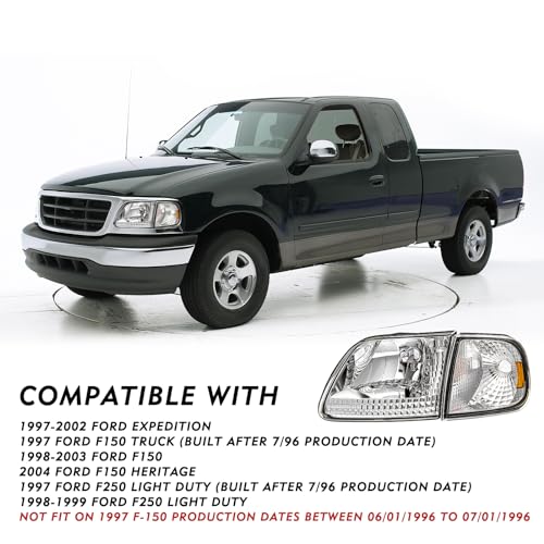 TUSDAR Headlights Assembly for 1997-2003 Ford F150 Expedition