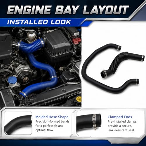 FZJDSD Engine Upper & Lower Radiator Coolant Hose Kit Fit for Cadillac Escalade GMC Yukon Chevy Silverado 1500 2500 3500 Suburban 2007-2014#22827731 22827735 15274730 15037656