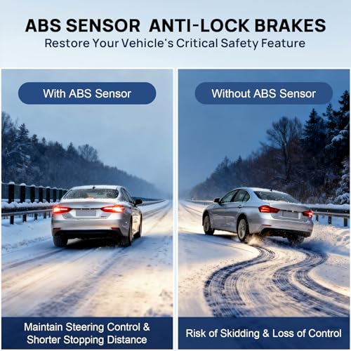 ABS Wheel Speed Sensor Front Left and Right Fits for 2009-2019 Toyota Corolla, 2009-2014 Matrix, 2009-2010 Pontiac Vibe, Driver and Passenger Side ABS Sensors, ALS2316 AB1034 8954202090 19353985, 2PCS