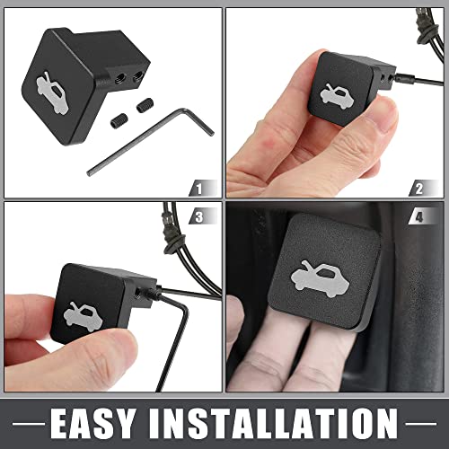 A ABSOPRO Hood Latch Release Handle Repair Kit for Honda Civic 1996-2011 for Honda CR-V 1997-2006 for Honda Element 2003-2011 Aluminum Alloy Black