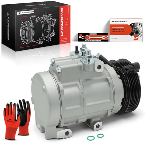 A-Premium Air Conditioner AC Compressor with Clutch Compatible with Ford Expedition F-150 2007-2014, F-250 F-350 F-450 F-550 Super Duty, F53 & Lincoln Navigator Mark LT 2007-2008