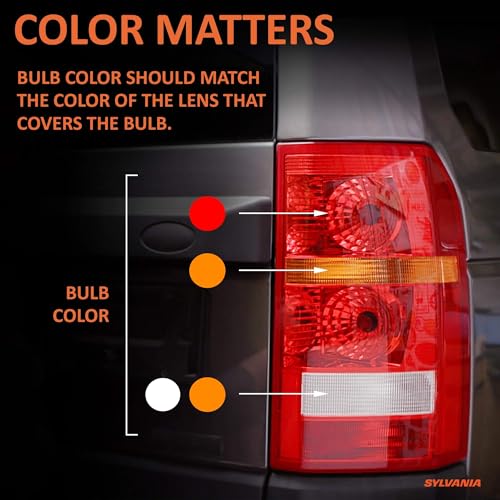 SYLVANIA - 7443 T20 ZEVO LED Red Bulb - Bright LED Bulb, Ideal for Stop and Tail Lights (Contains 2 Bulbs)