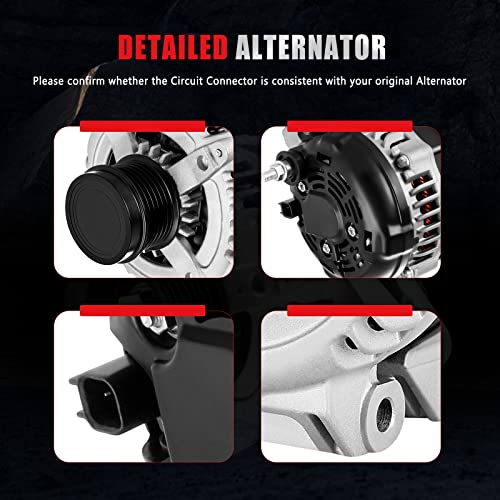 GDSMOTU New Alternator Compatible for Chrysler Town & Country V6 3.6L 11-16, for Dodge Grand Caravan V6 3.6L 11-20&for Avenger 11-14, V6 3.6L for Ram C/V 11-15, for Routan 11-14, 11570 7B0-903-015C
