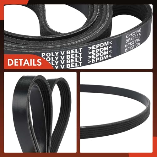 A-Premium 84.06 In Serpentine Drive Belt Compatible with Honda, Acure & Mercedes-Benz - Accord 2003-2012, Pilot 2005-2015, Odyssey, MDX, E350, GLK350, ML350, Ridgeline, TL, Crosstour, ZDX, RL