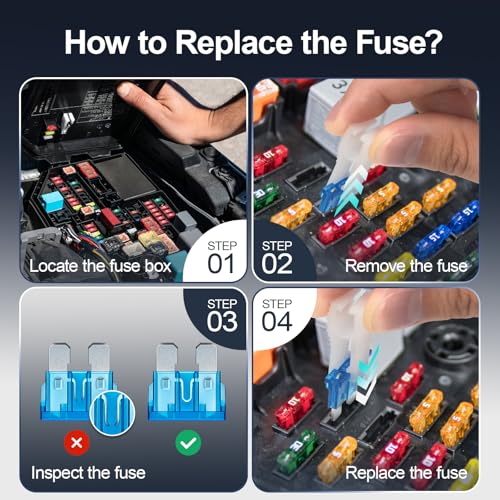 JOREST 180Pcs Fuse Kit,60 Mini Car Fuses Assortment + 60 Standard Blade Automotive Fuses + 60 Micro Fuses Auto + 1 Puller –11 Specifications: 2Amp 3A 5A 7.5A 10A 15A 20A 25A 30A 35A 40A