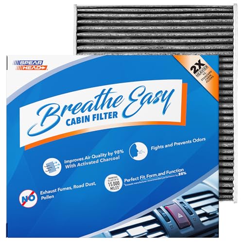 Spearhead Odor Defense Breathe Easy Cabin Filter | Fits 2011-19 Explorer, 2009-19 Flex, 2009-19 Taurus, 2010-16 MKS, 2010-19 MKT Like OEM | Up to 25% Longer Lasting w/Activated Carbon (BE-176)