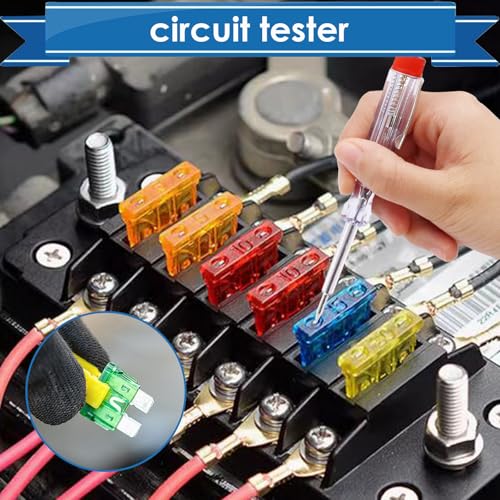 Eoppen 1212Pcs Car Fuses Assortment Kit with Fuse Puller and Circuit Tester, Standard & Mini Fuse Kit & Tall/STD Profile Box Shaped Automotive Fuse for Cars, Trucks and SUV, Boat