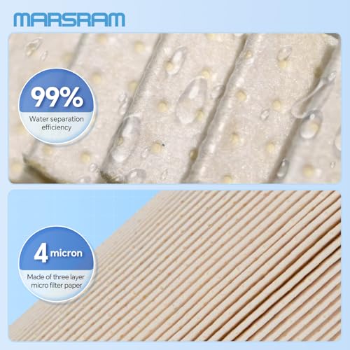 Marsram 6.7 Cummins Fuel Filter Water Separator Set fits for 2019 2020 2021 2022 2023 2024 Dodge Ram 2500 3500 4500 5500 6.7L Cummins Diesel Turbo Engines, Replace 68157291AA 68436631AA