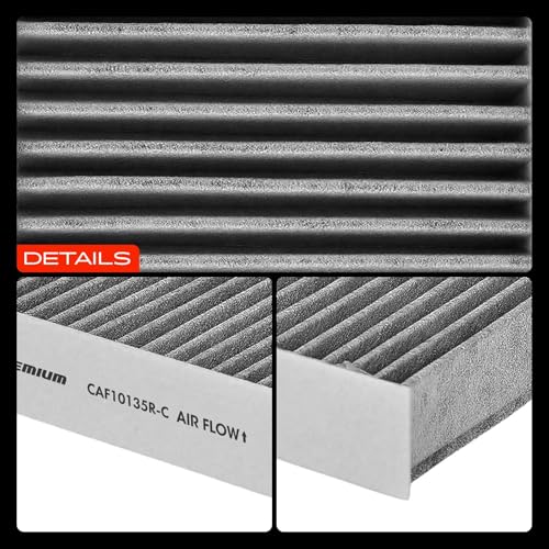 A-Premium 2-PC Cabin Air Filter w/Activated Carbon Compatible with Honda & Acura Model - Civic (01-05), CR-V (02-06), Element (03-11), CSX (06), EL (97-00 02-05), RSX (02-06)
