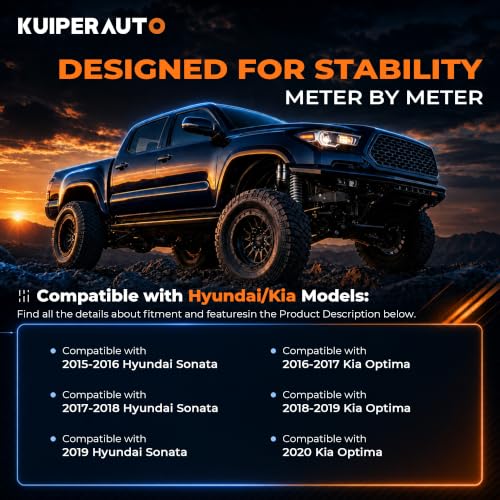 KUIPERAUTO 2PCS Front Pair of Complete Struts & Coil Springs Compatible for 2015-2020 Hyundai Sonata Kia Optima, Replace 183073 183072