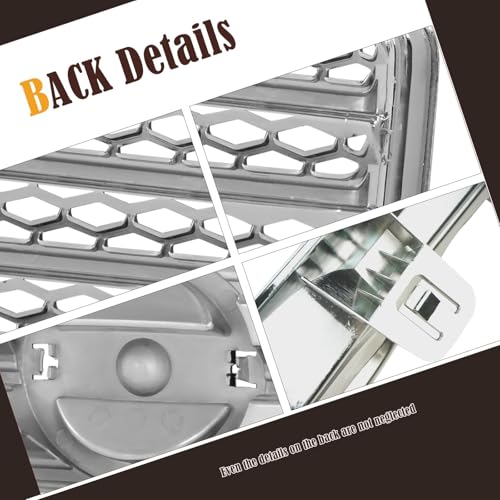 CarPartsDepot Grille Comaptible With Nissan Maxima 2009-2014 Chrome Shell Black Insert Mesh Upper Grill NI1200231 620709N00A