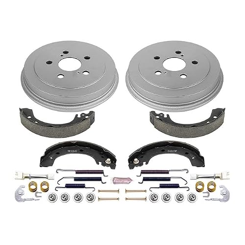 Power Stop Brake Drums and Brake Shoes Kit For 2003-2008 Toyota Corolla - Autospecialty Rear Replacement OE [Vehicle Specific For Models Assembled in USA ONLY], KOE15385DK